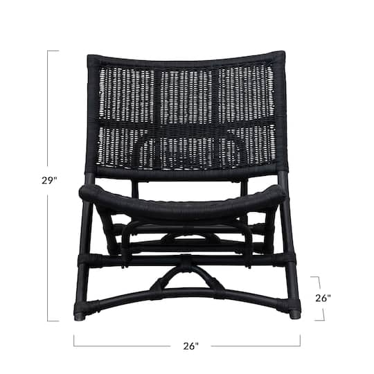 Hand-Woven Rattan Folding Chair